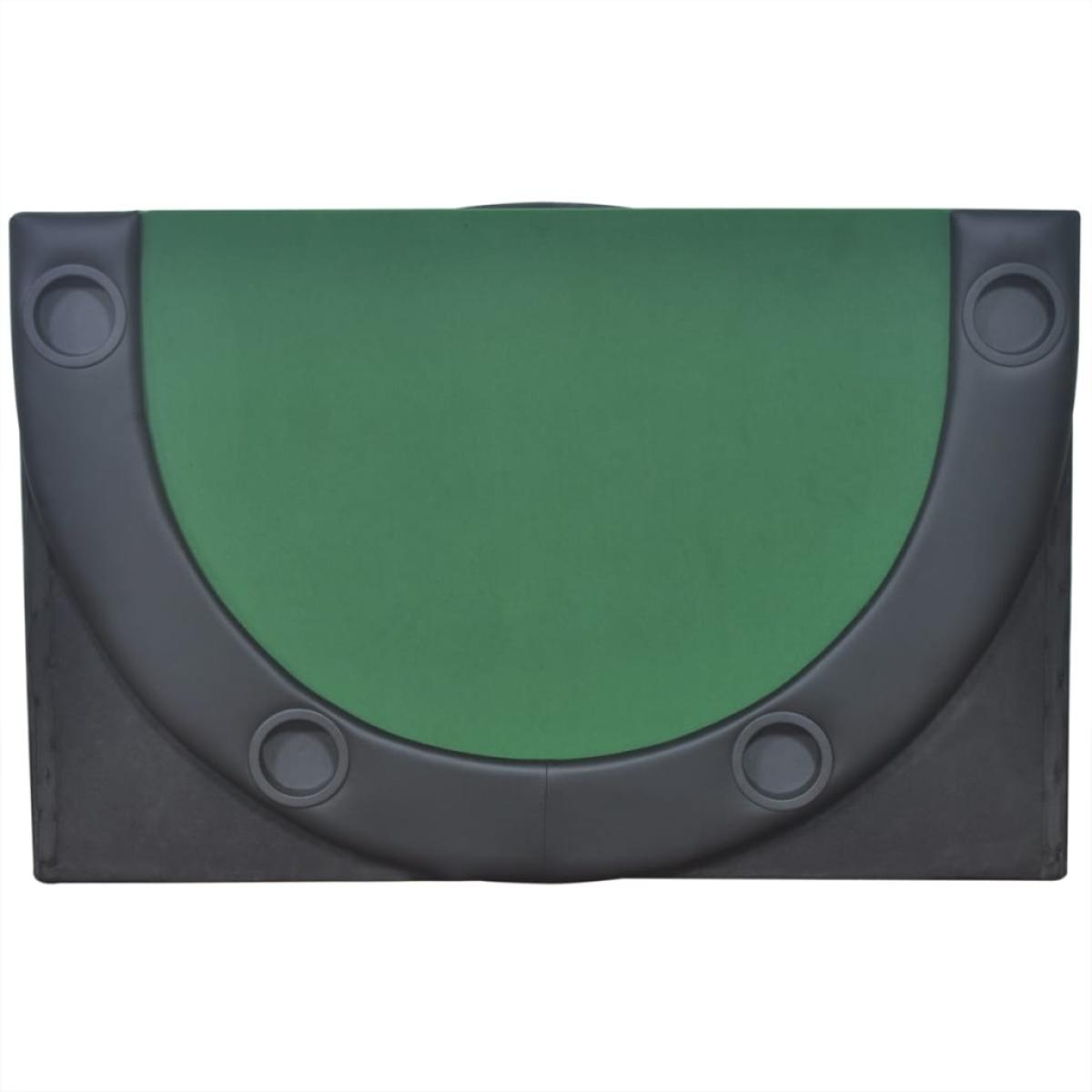 Tablero de póker plegable para 10 jugadores verde 