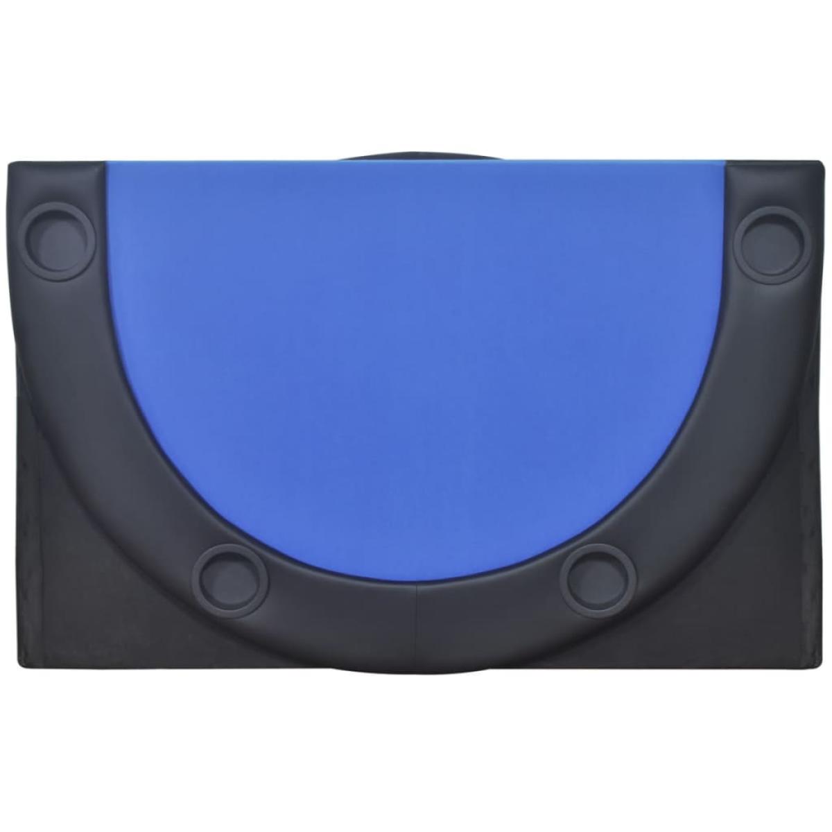 Tablero de póker plegable para 10 jugadores azul 