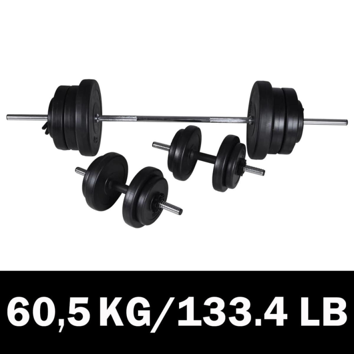 Juego de pesas 2 de mancuernas 60,5 kg