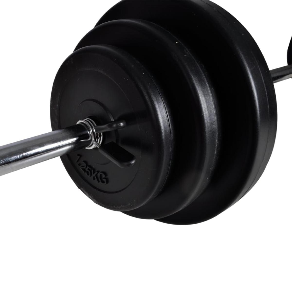 Set de pesas + 2 mancuernas 30,5 kg