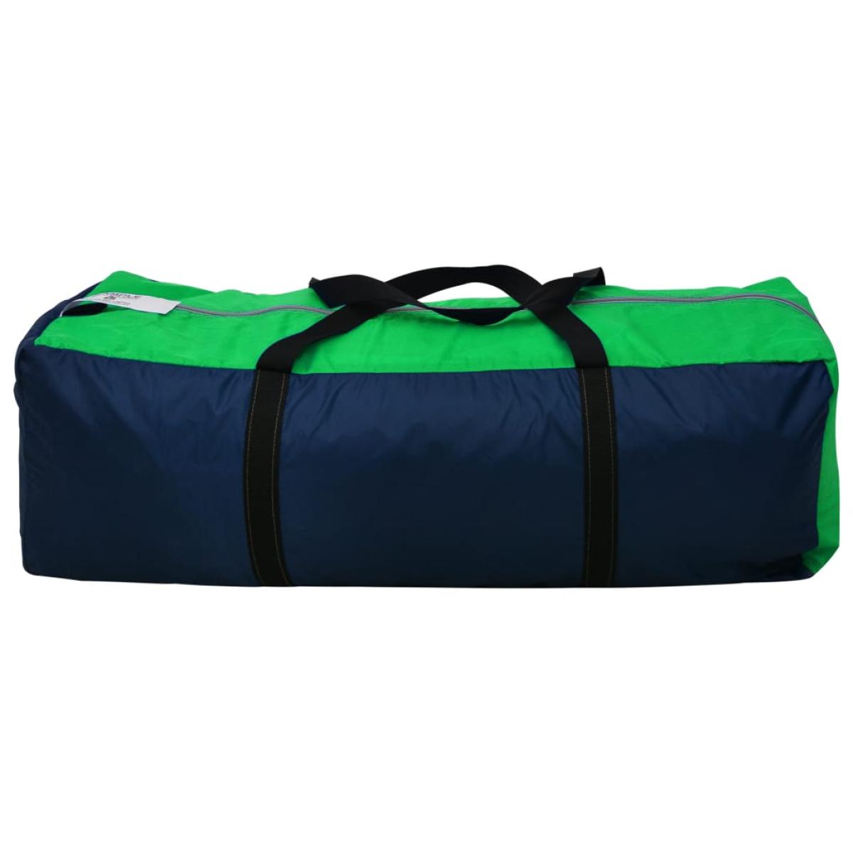Tienda de campaña para 9 personas tela azul y verde
