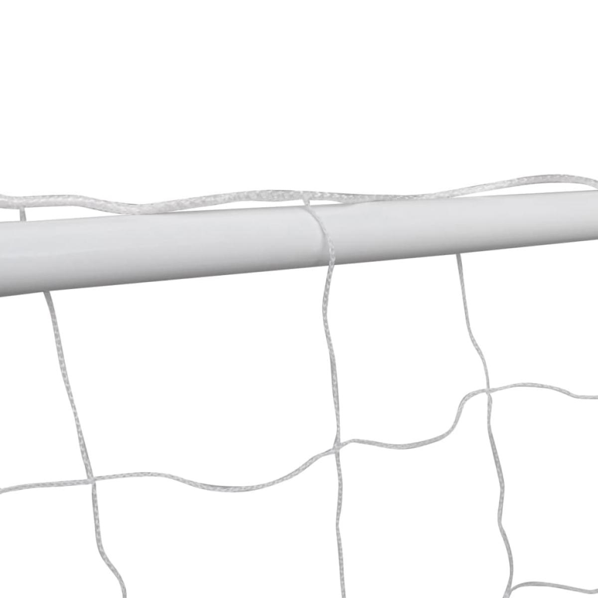 Portería de fútbol con poste y red acero 240x90x150 cm