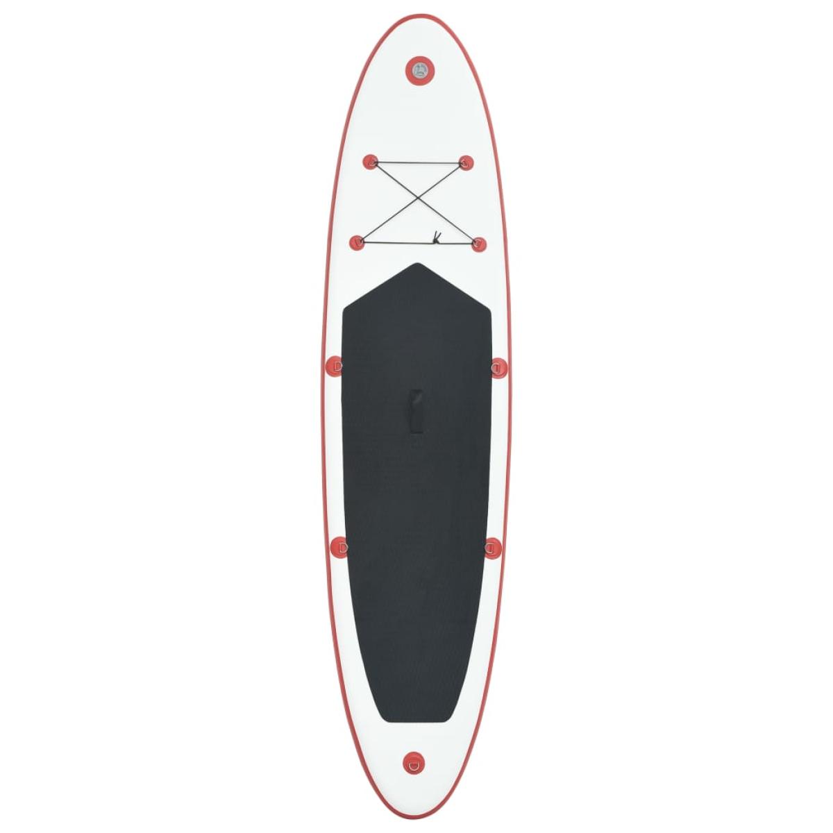 Set de paddel surf tabla SUP inflable rojo y blanco 