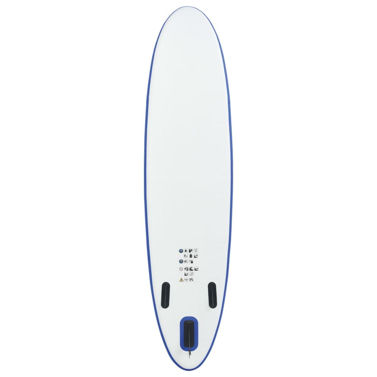 Set de paddel surf tabla SUP inflable azul y blanco 