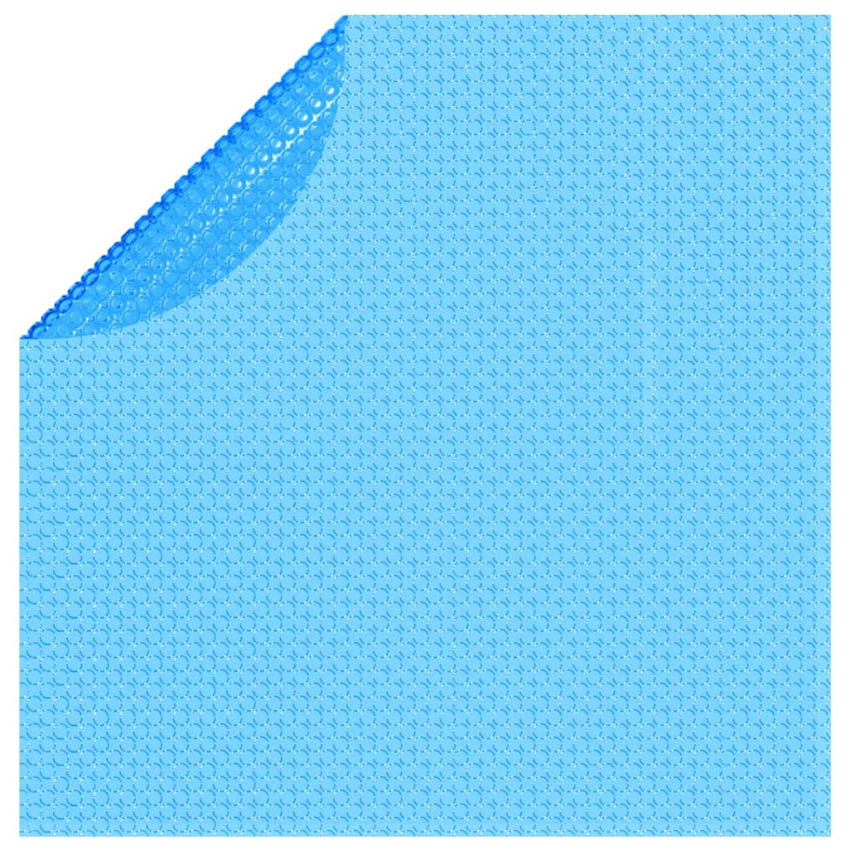 Cubierta redonda de PE de piscina, azul, 488 cm