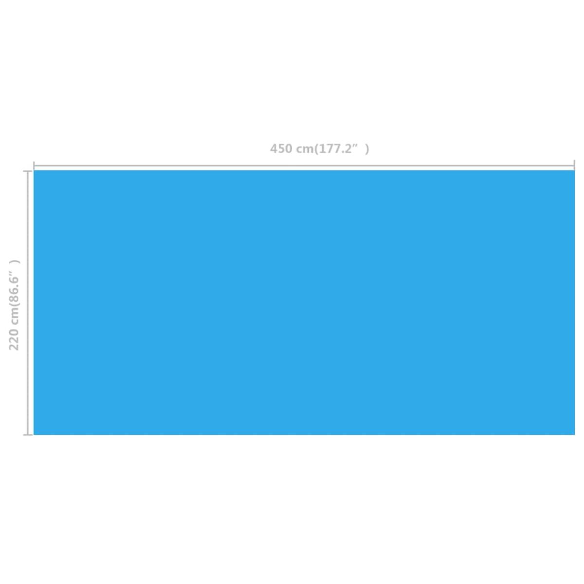 Cubierta para piscina rectangular 450x220 cm PE azul