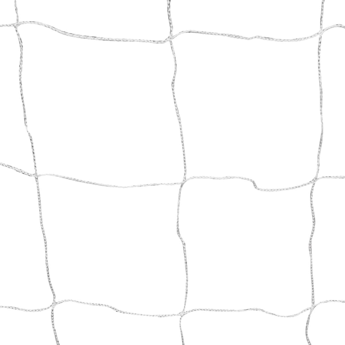 Portería de fútbol con red 182x61x122 cm acero blanco