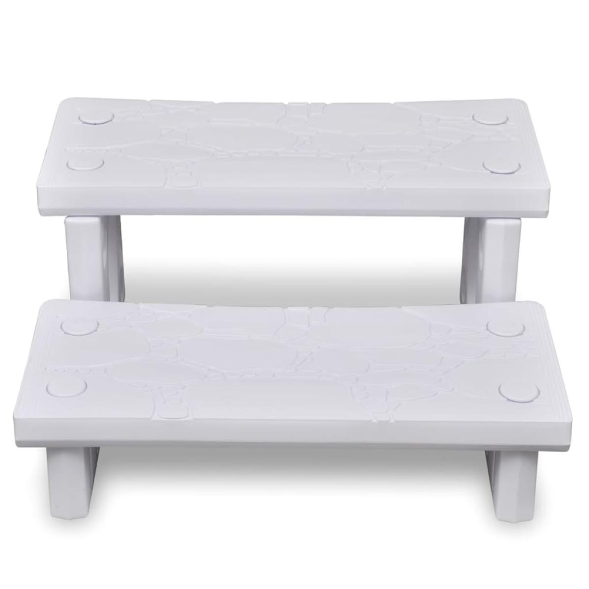 Escalones para bañera de hidromasaje blanco