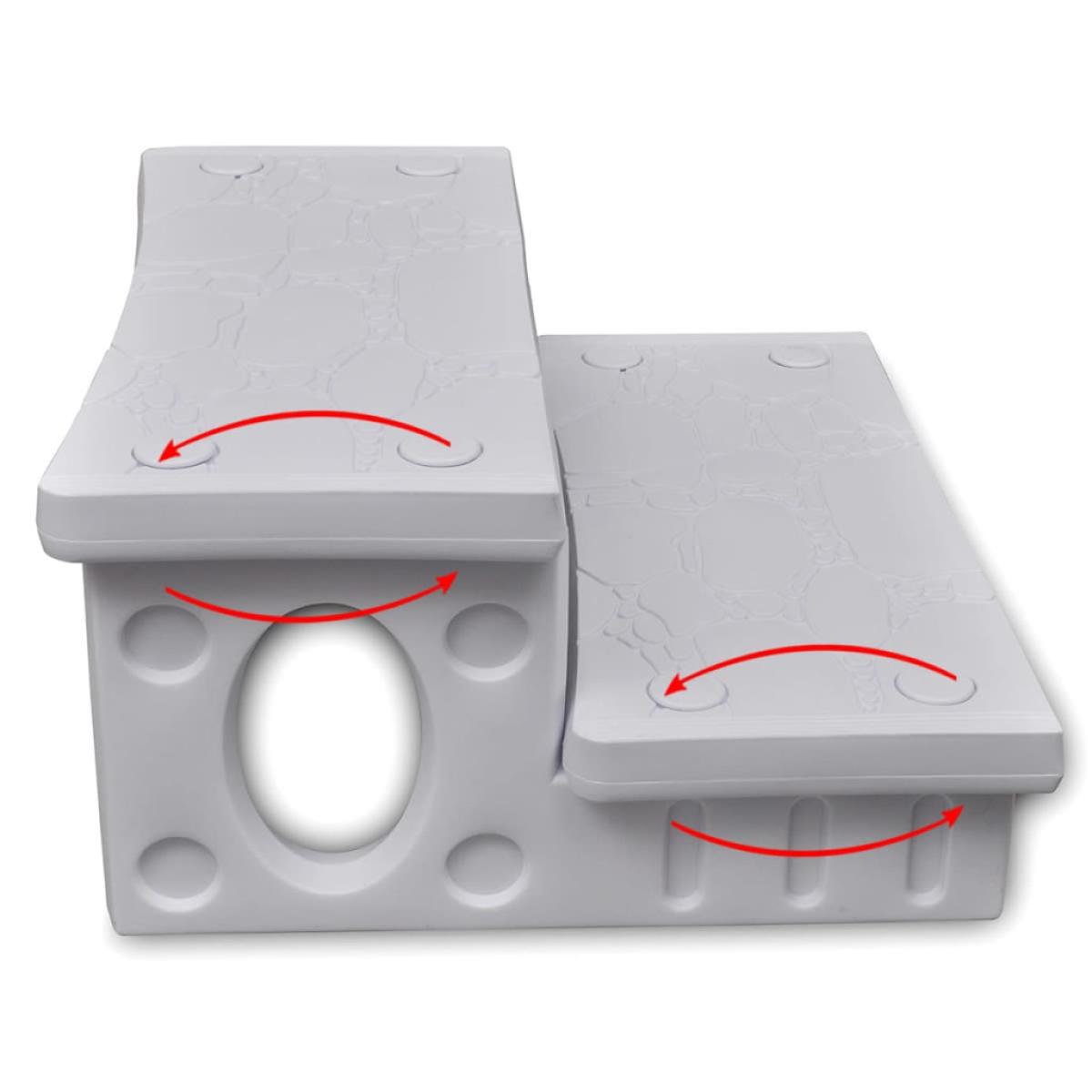 Escalones para bañera de hidromasaje blanco