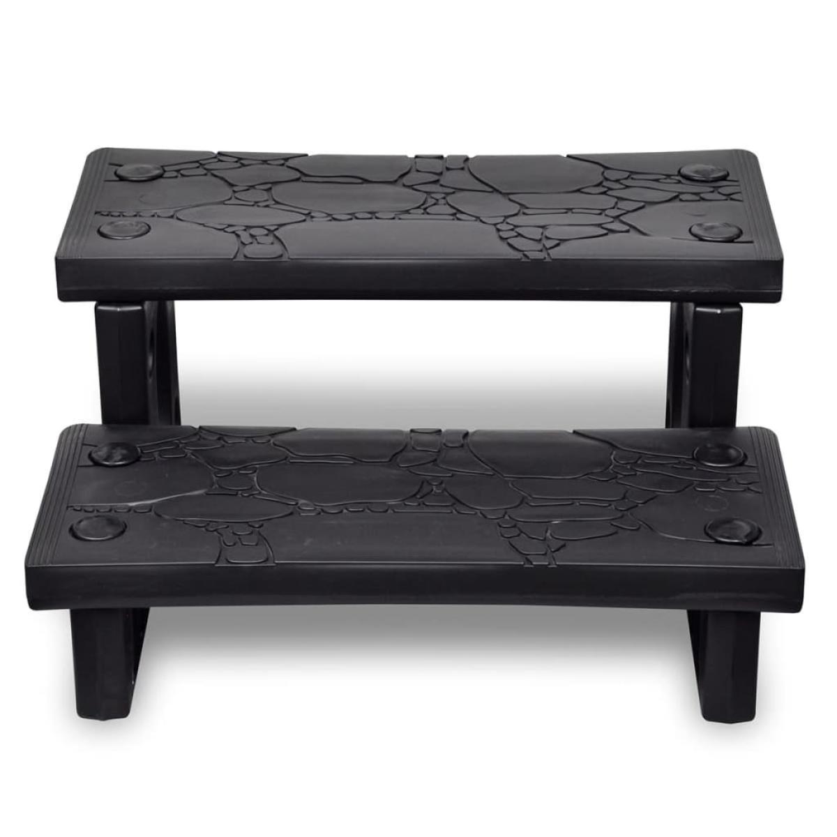 Escalones para bañera de hidromasaje negro