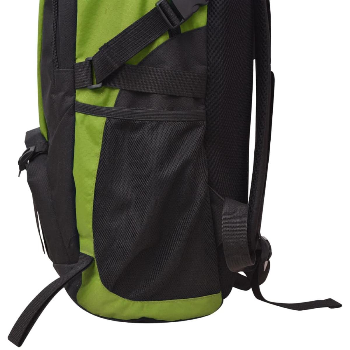 Mochila de senderismo 40 L negra y verde