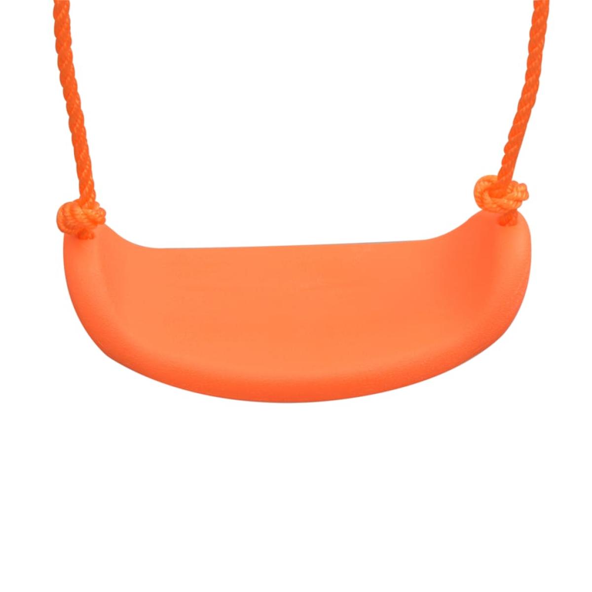 Juego de columpios de 3 asientos y tobogán naranja