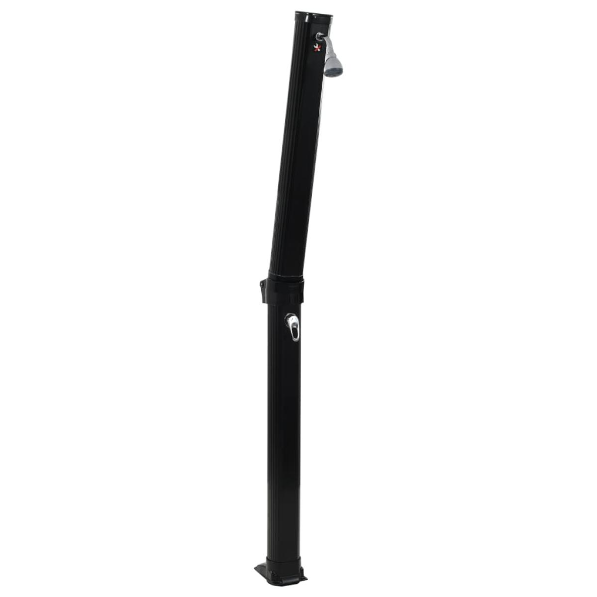 Ducha solar plegable negra 214 cm 23 L