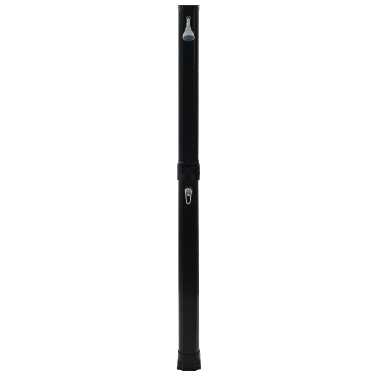Ducha solar plegable negra 214 cm 23 L
