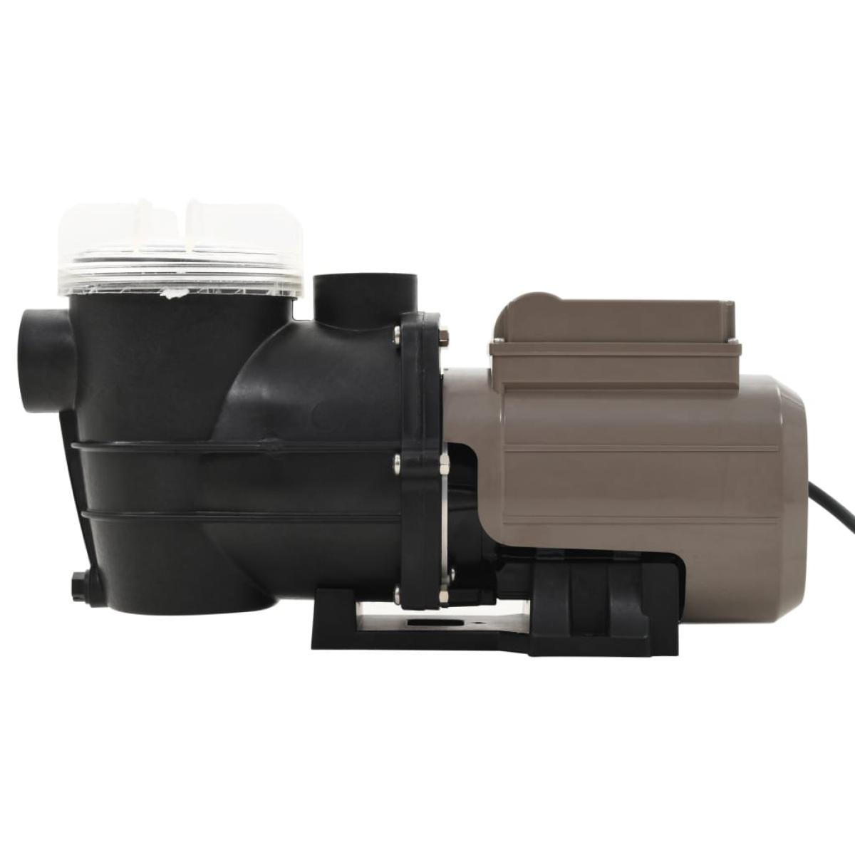 Bomba de piscina con temporizador negra 0,25 HP 8000 L/h