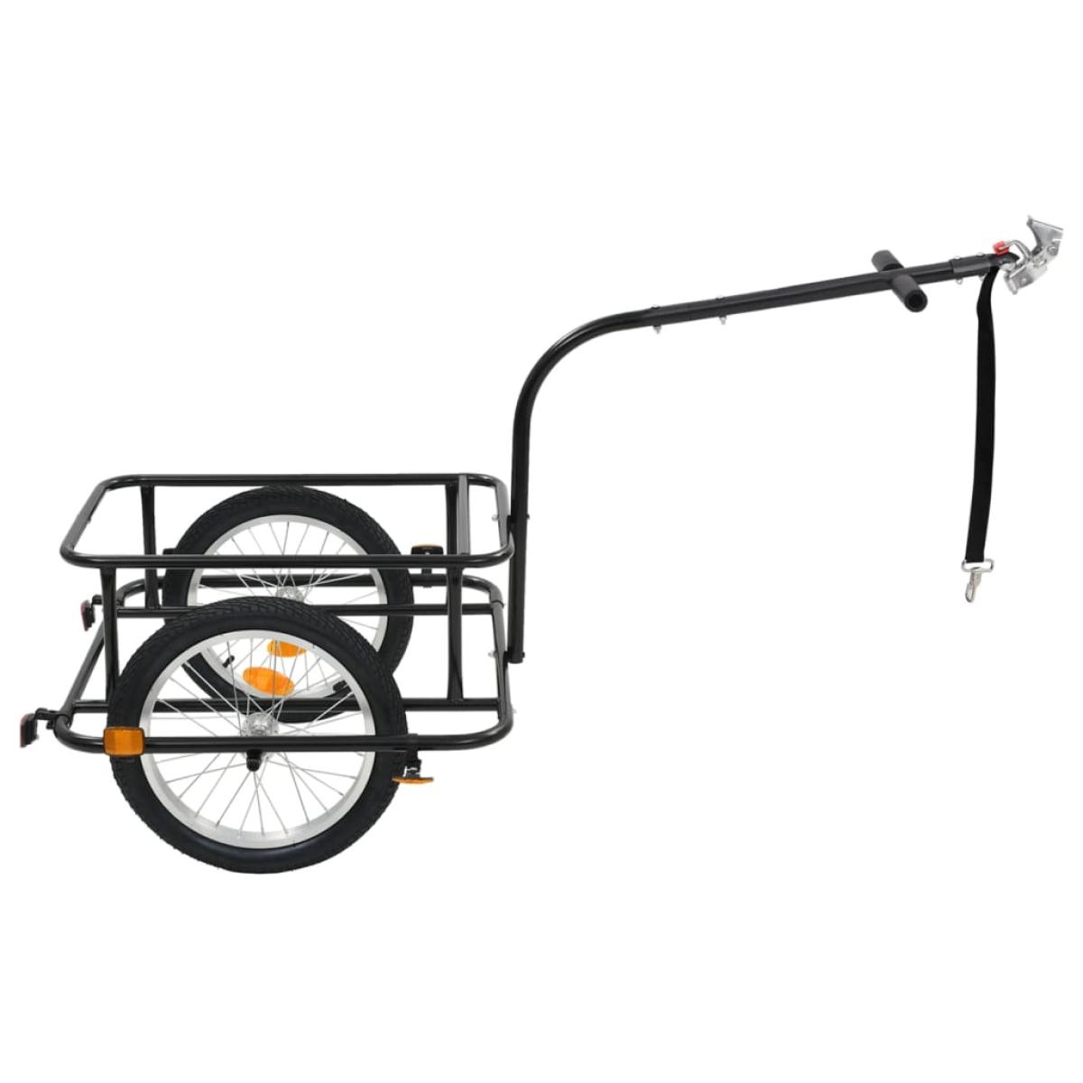 Remolque de carga para bicicletas negro 50 L