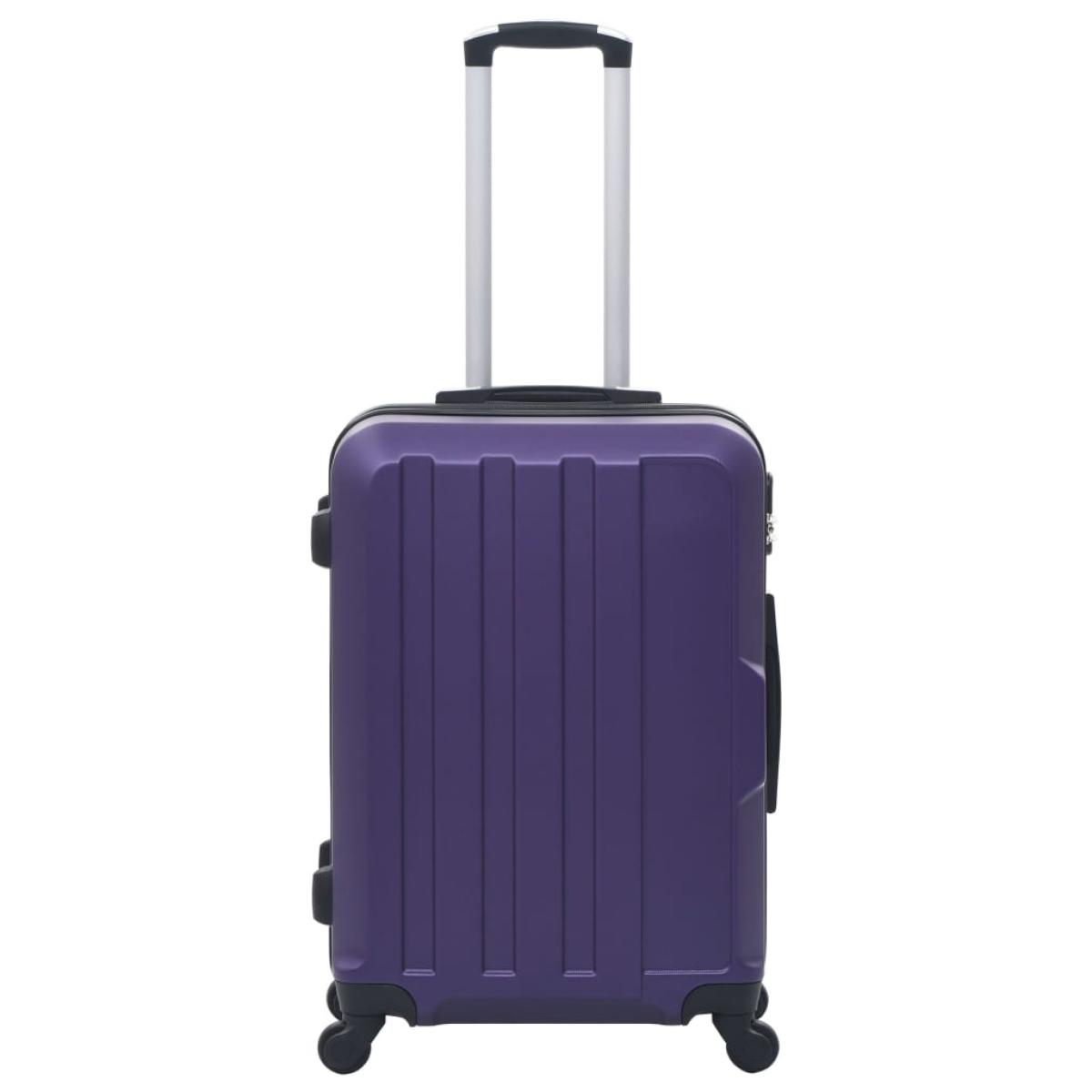 Juego de maletas rígidas de ruedas trolley 3 pzas moradas ABS