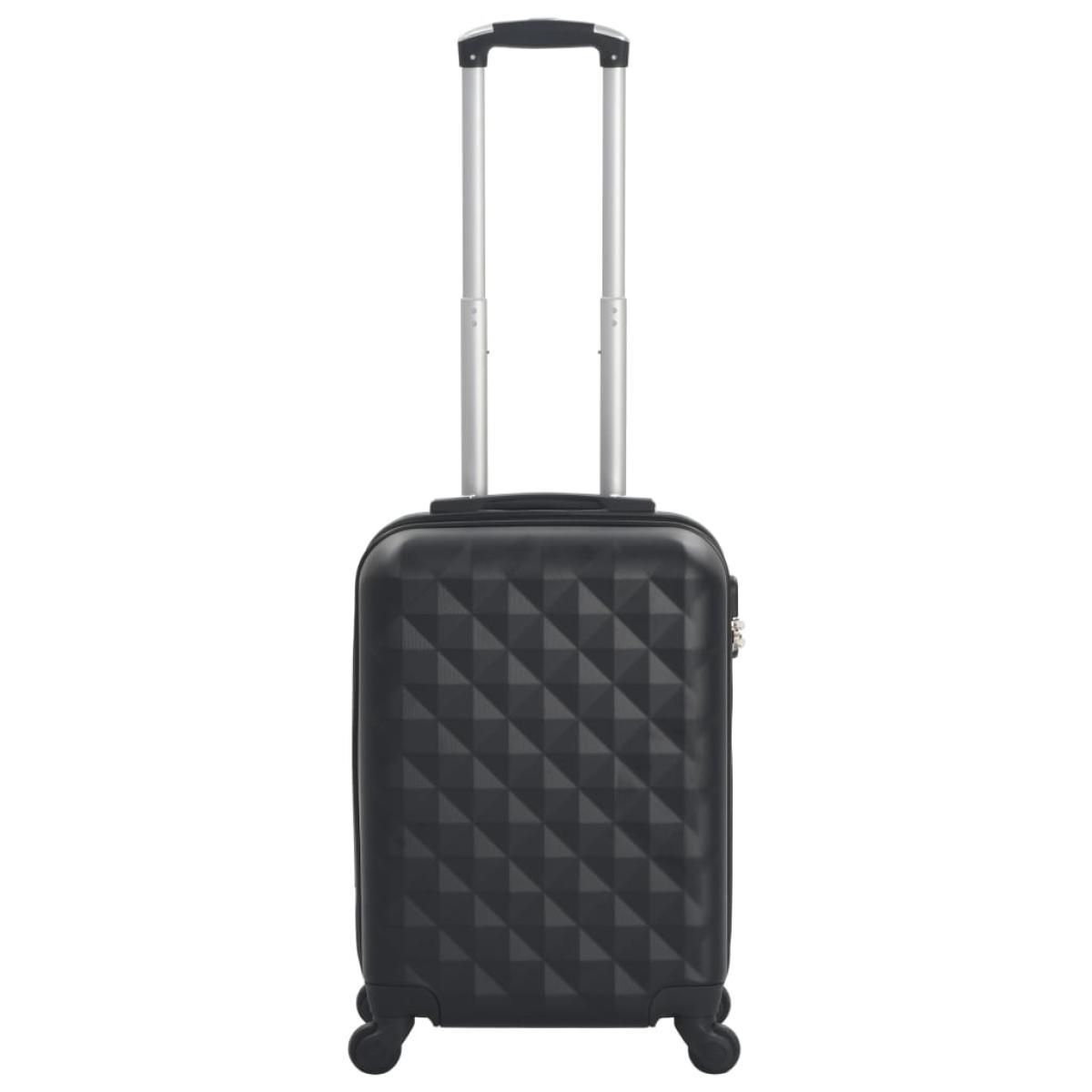 Maleta con ruedas trolley rígida negra ABS