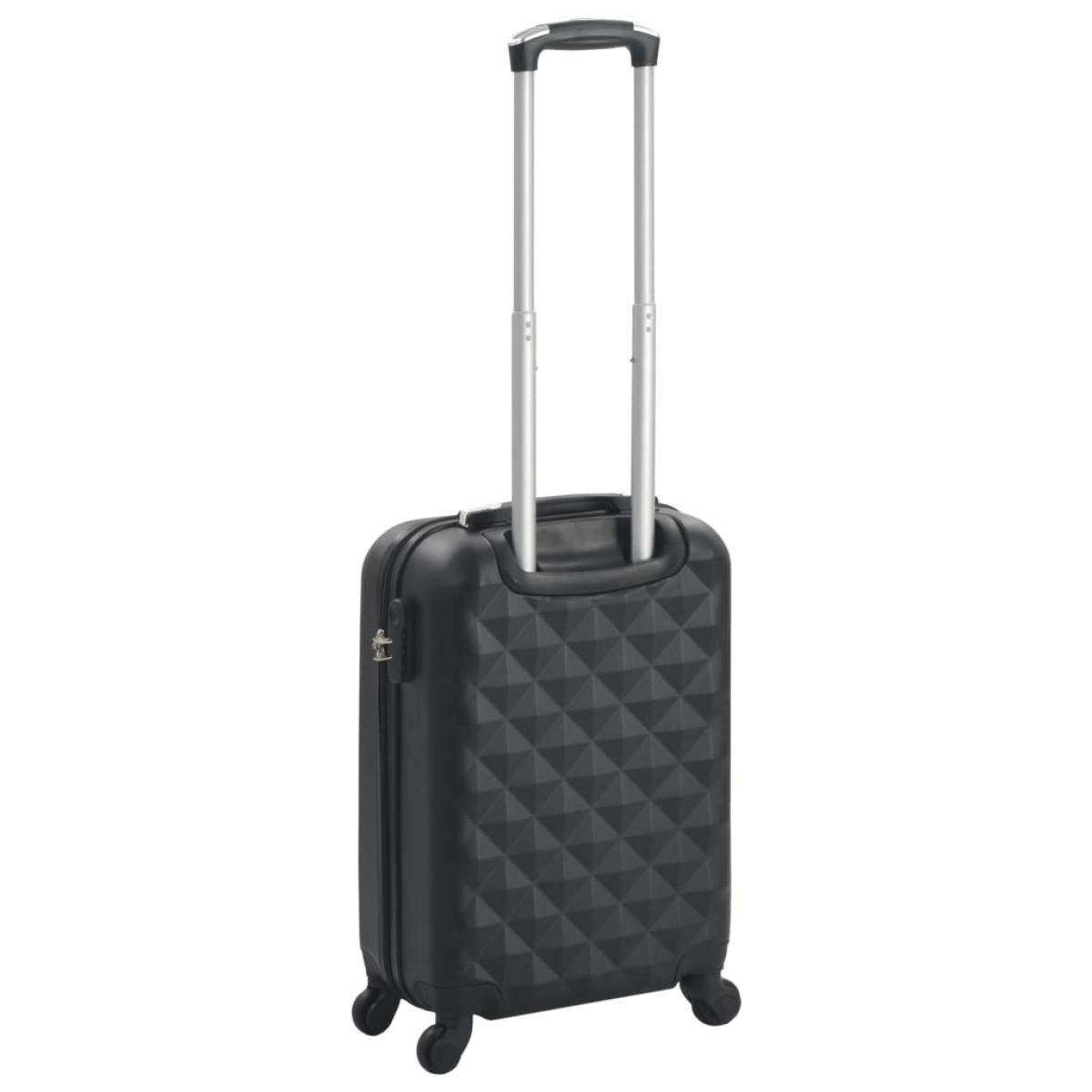 Maleta con ruedas trolley rígida negra ABS