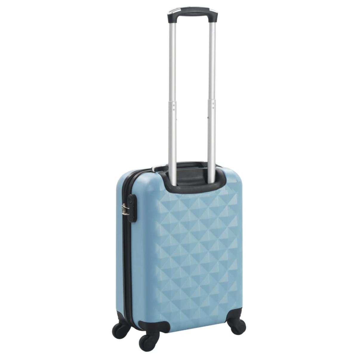 Maleta con ruedas trolley rígida azul ABS