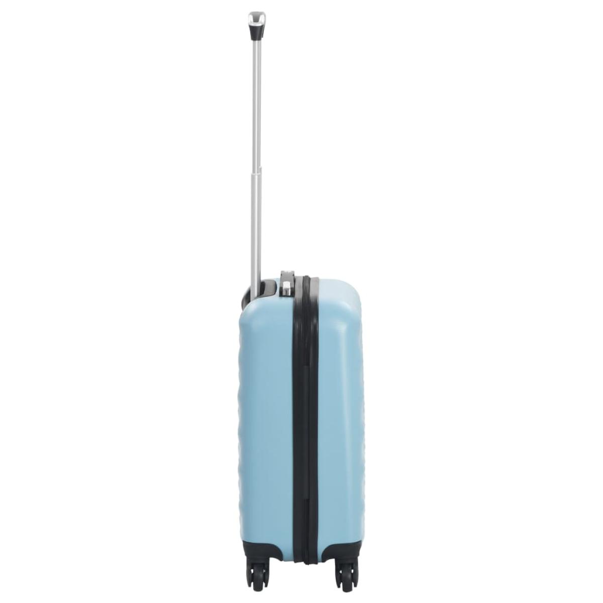 Maleta con ruedas trolley rígida azul ABS