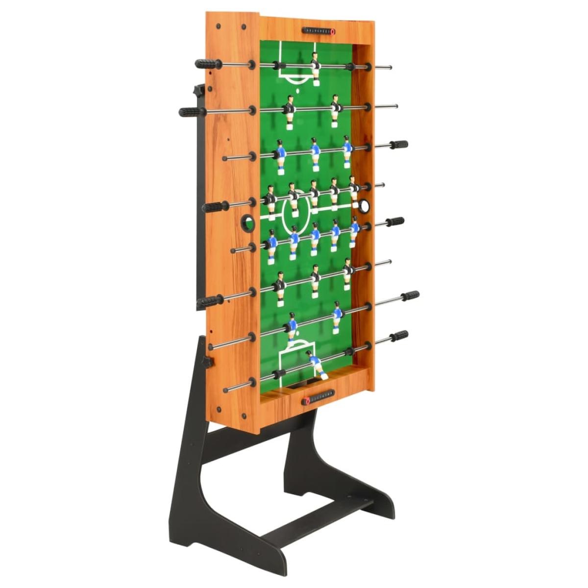 Futbolín plegable marrón claro 121x61x80 cm