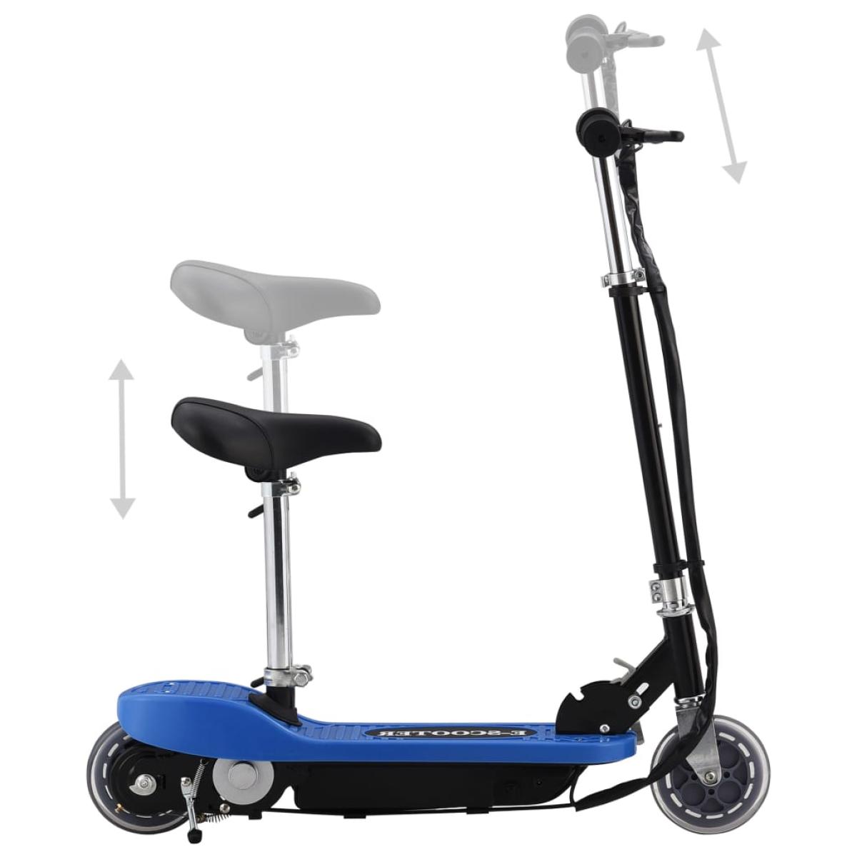 Patinete eléctrico con sillín 120 W azul