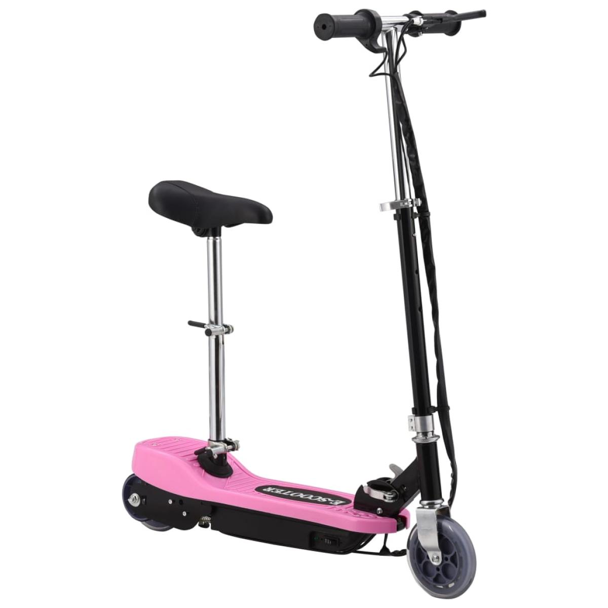 Patinete eléctrico con sillín 120 W rosa