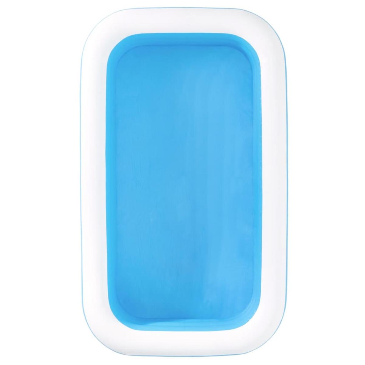 Bestway Piscina inflable familiar rectangular azul blanco 262x175x51cm