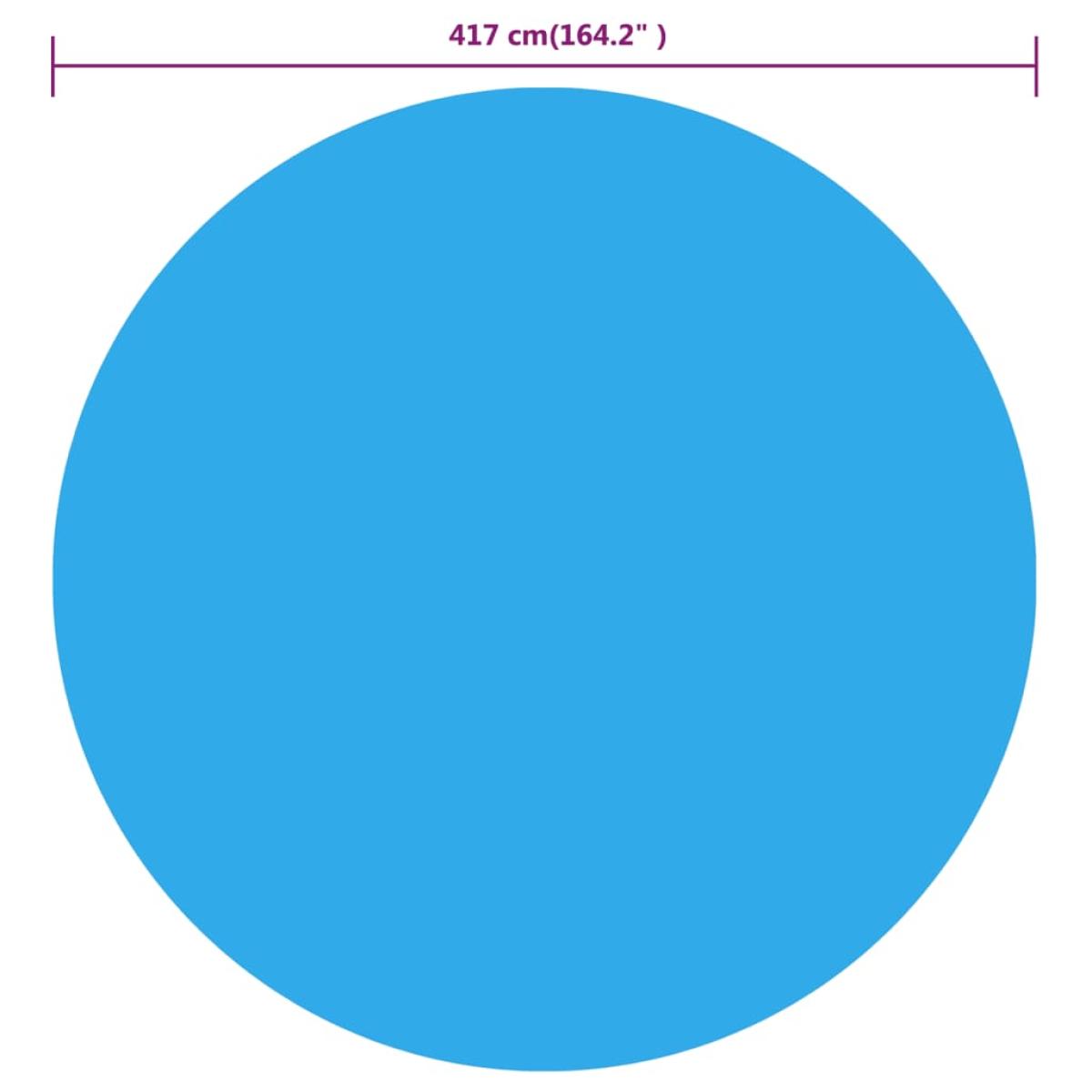 Cubierta de piscina PE azul 417 cm