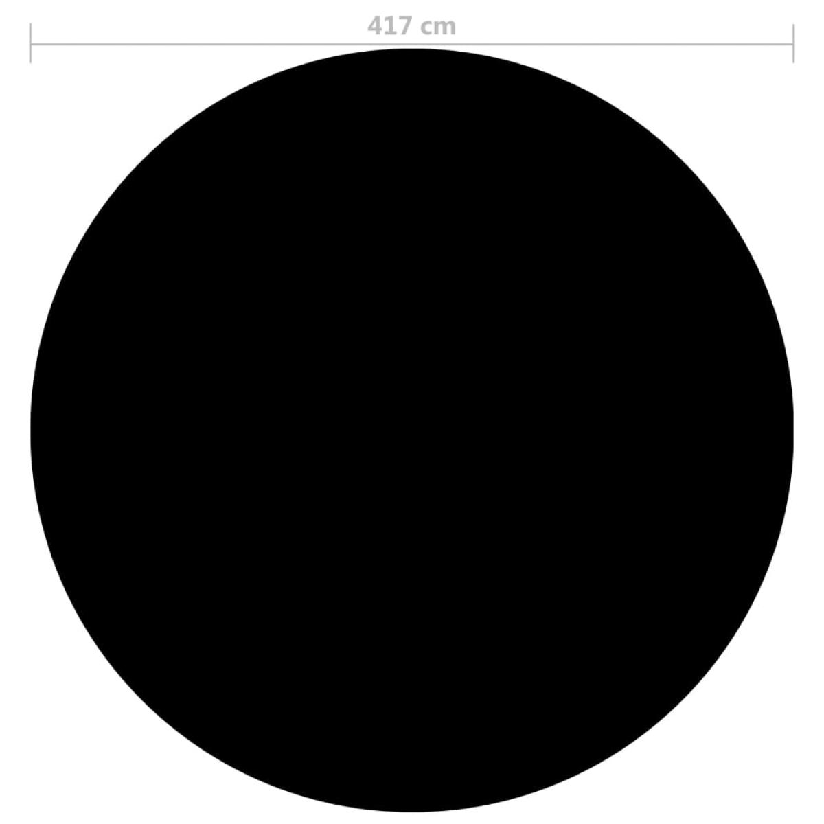 Cubierta de piscina PE negra 417 cm