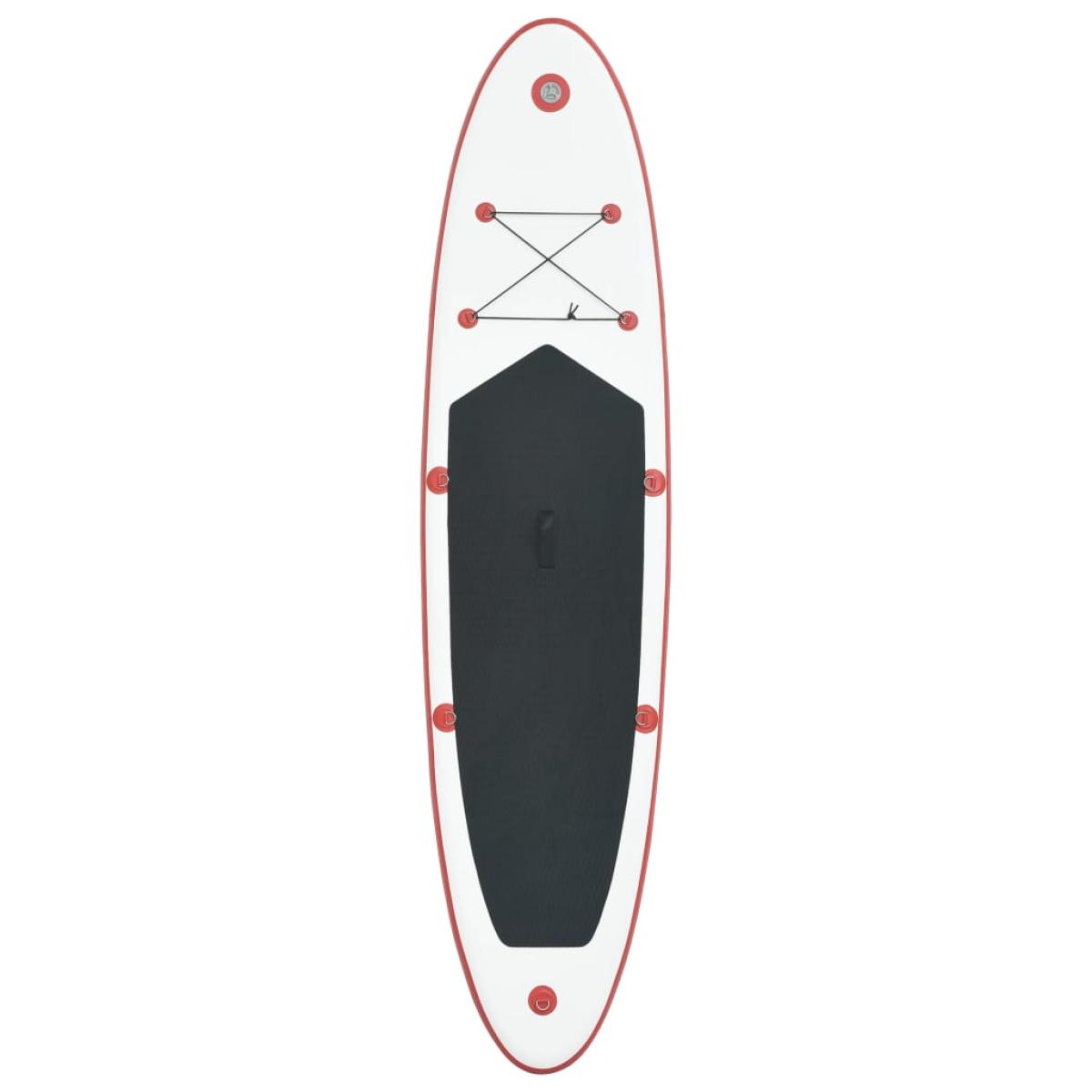 Set de tabla inflable de paddle surf SUP rojo y blanco