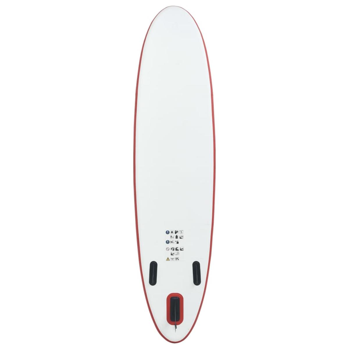 Set de tabla inflable de paddle surf SUP rojo y blanco