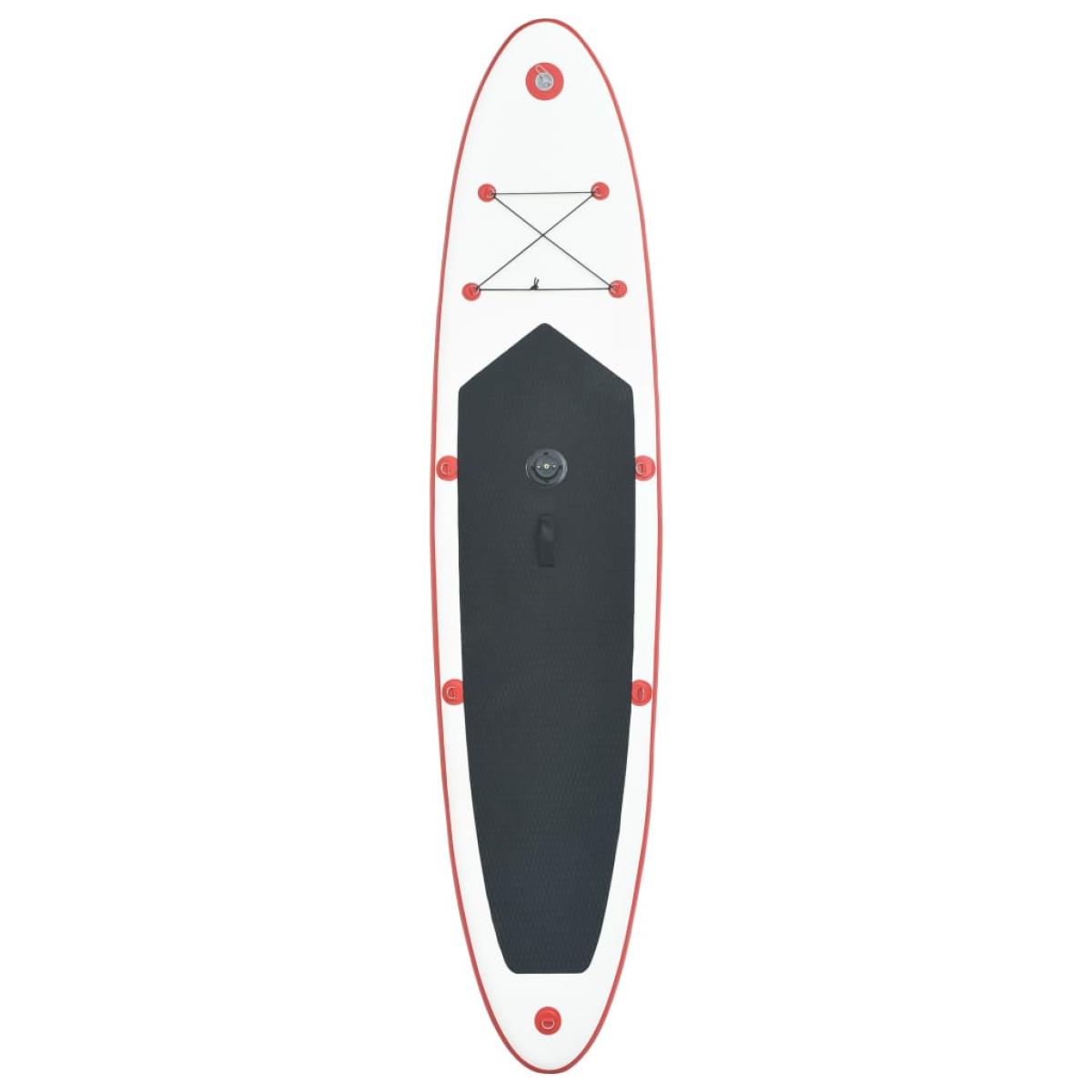 Tabla de paddle surf hinchable con set de vela rojo y blanco