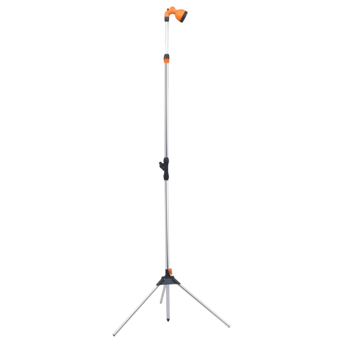 Ducha de jardín con trípode aluminio 221 cm 