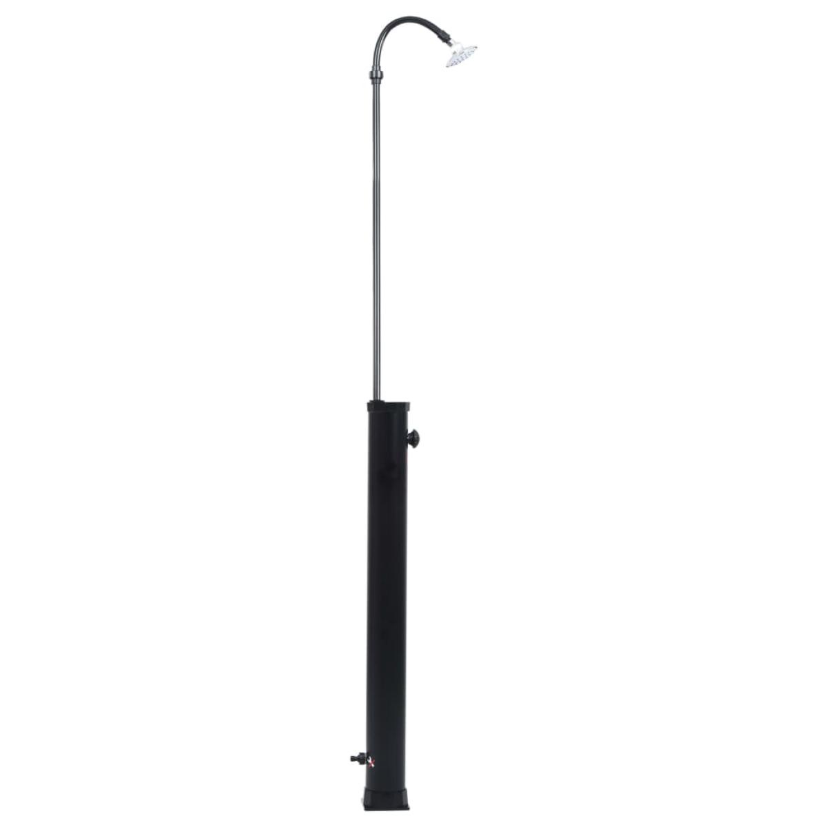 Ducha solar de jardín negro 215 cm 8 L