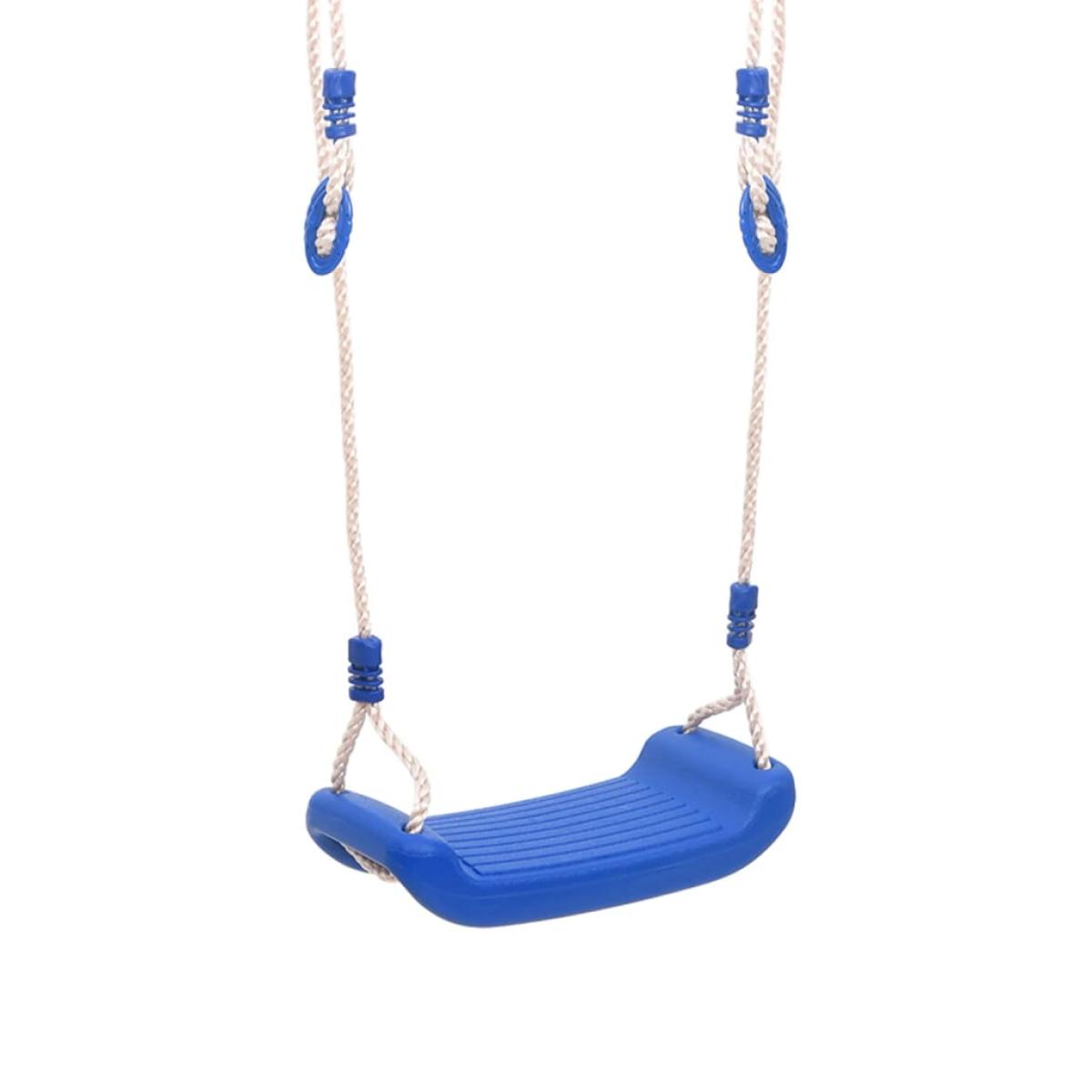 Columpios con cuerdas 2 unidades polietileno azul 37x15 cm