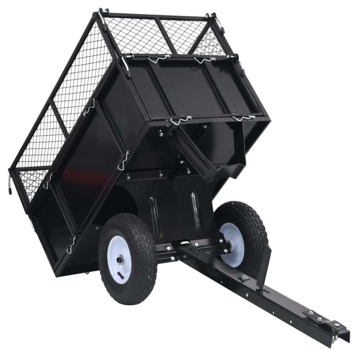 Carro remolque inclinable de cortacésped carga de 150 kg