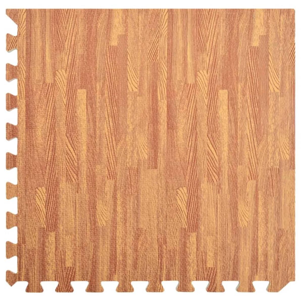 Alfombrillas de goma EVA vetas de madera 12 uds 4,32 ㎡