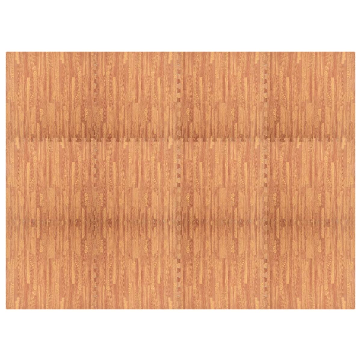 Alfombrillas de goma EVA vetas de madera 12 uds 4,32 ㎡