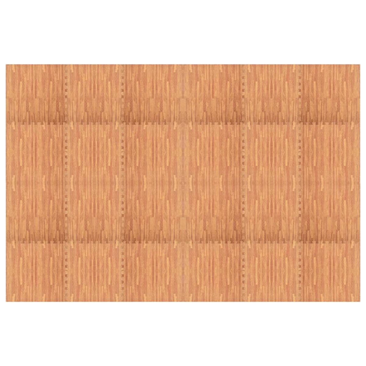 Alfombrillas de goma EVA vetas de madera 24 uds 8,64 ㎡