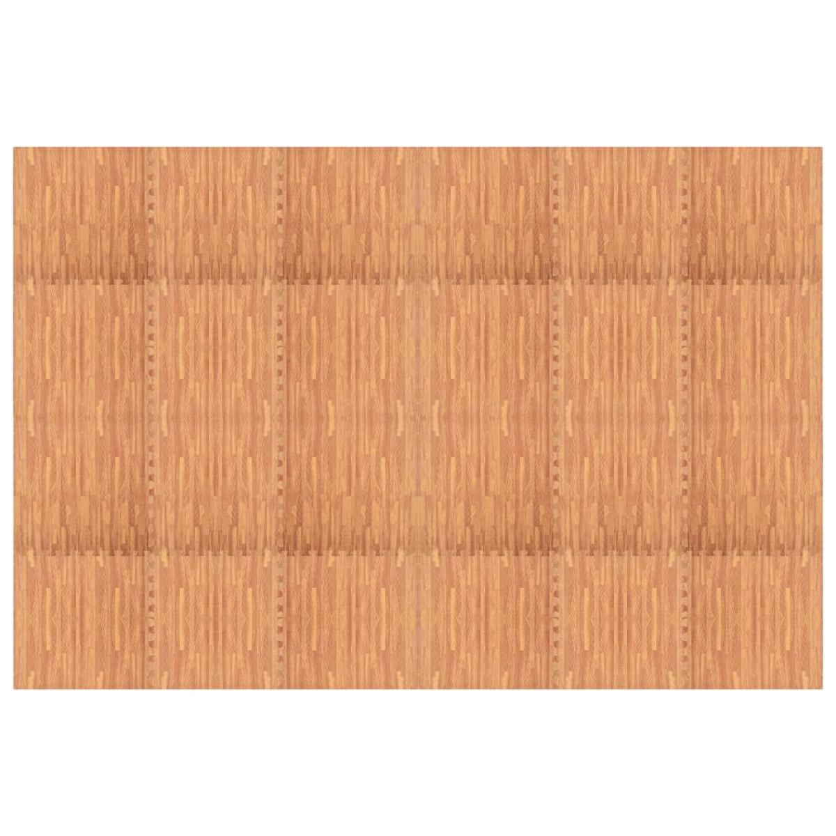 Alfombrillas de goma EVA vetas de madera 24 uds 8,64 ㎡