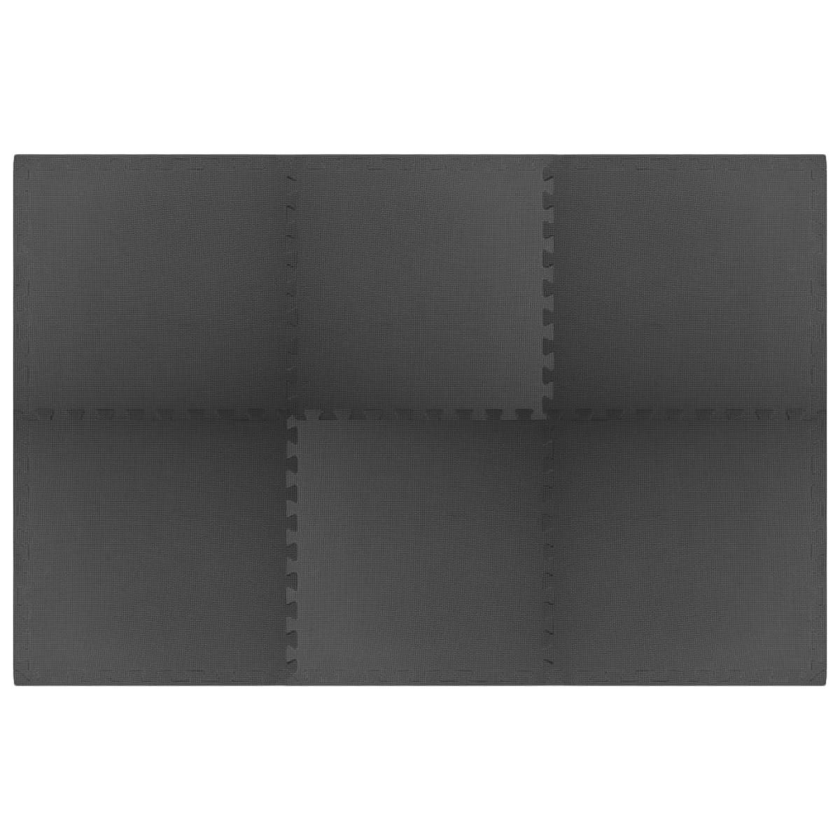 Alfombrillas de goma EVA negras 6 uds 2,16 ㎡