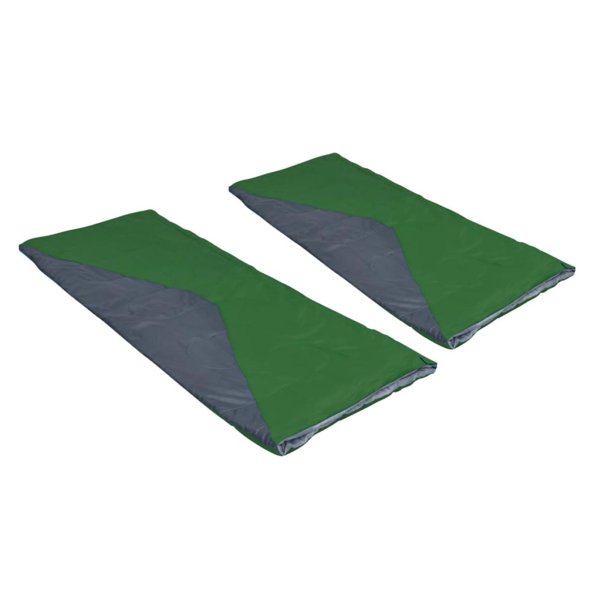 Sacos de dormir de sobre ligero 2 piezas verde 1100 g 10 ° C