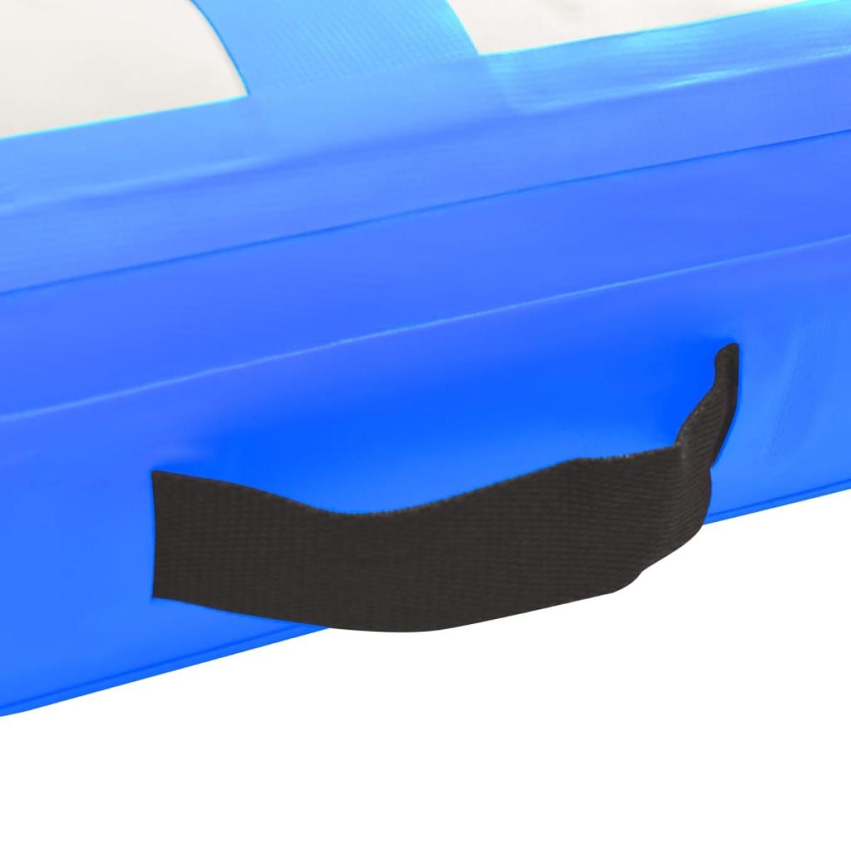 Esterilla inflable de gimnasia con bomba PVC azul 60x100x20 cm