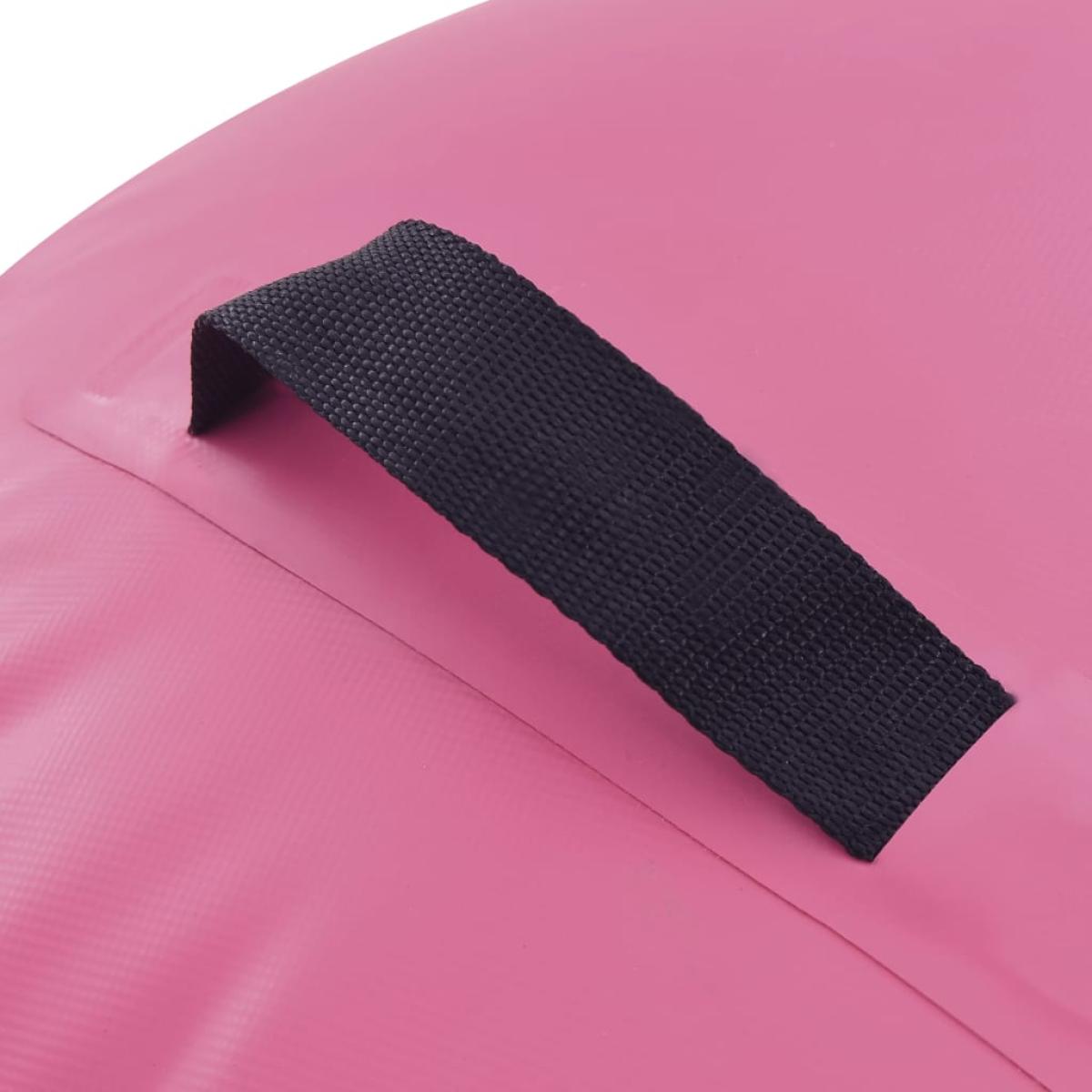 Rollo hinchable de gimnasia con bomba PVC rosa 100x60 cm