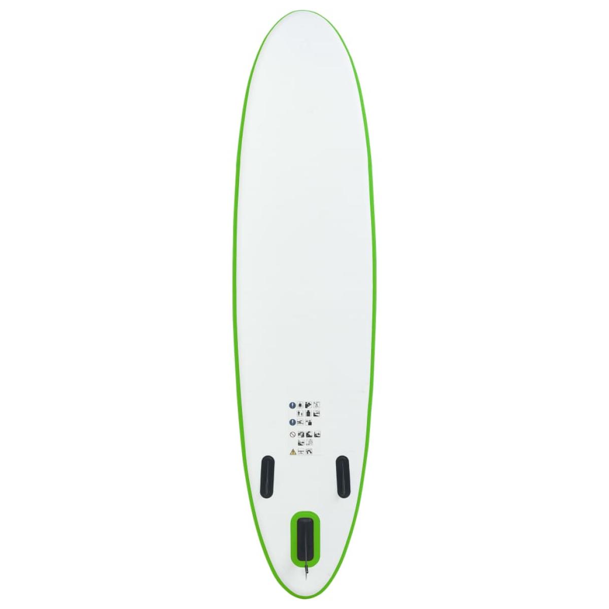 Juego de tabla de paddle surf hinchable verde y blanco