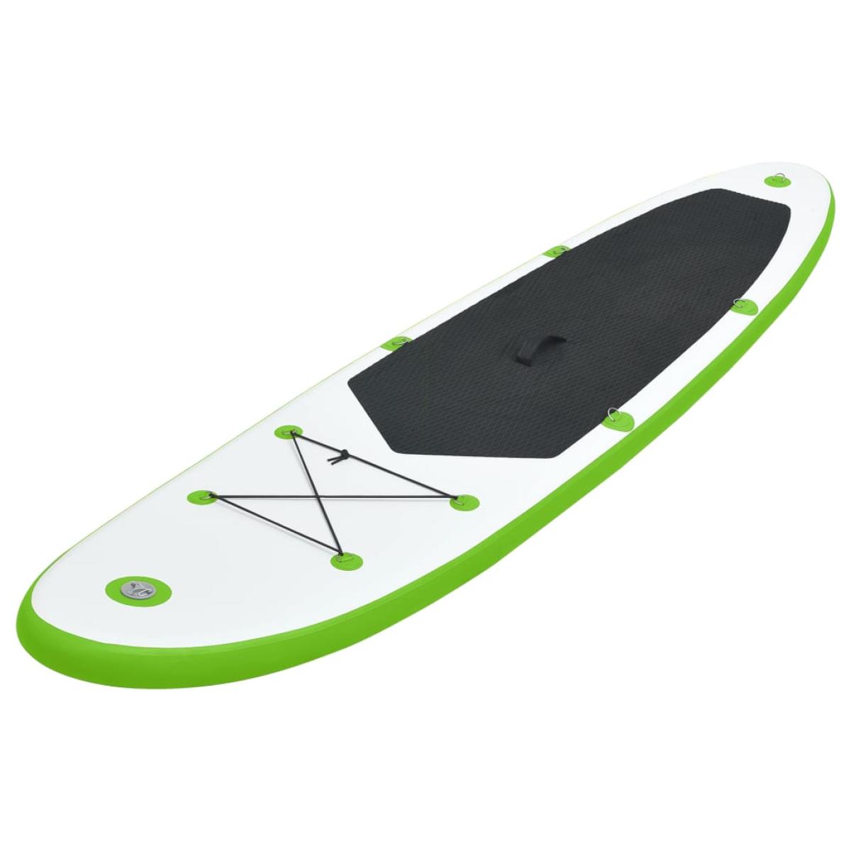 Juego de tabla de paddle surf hinchable verde y negro