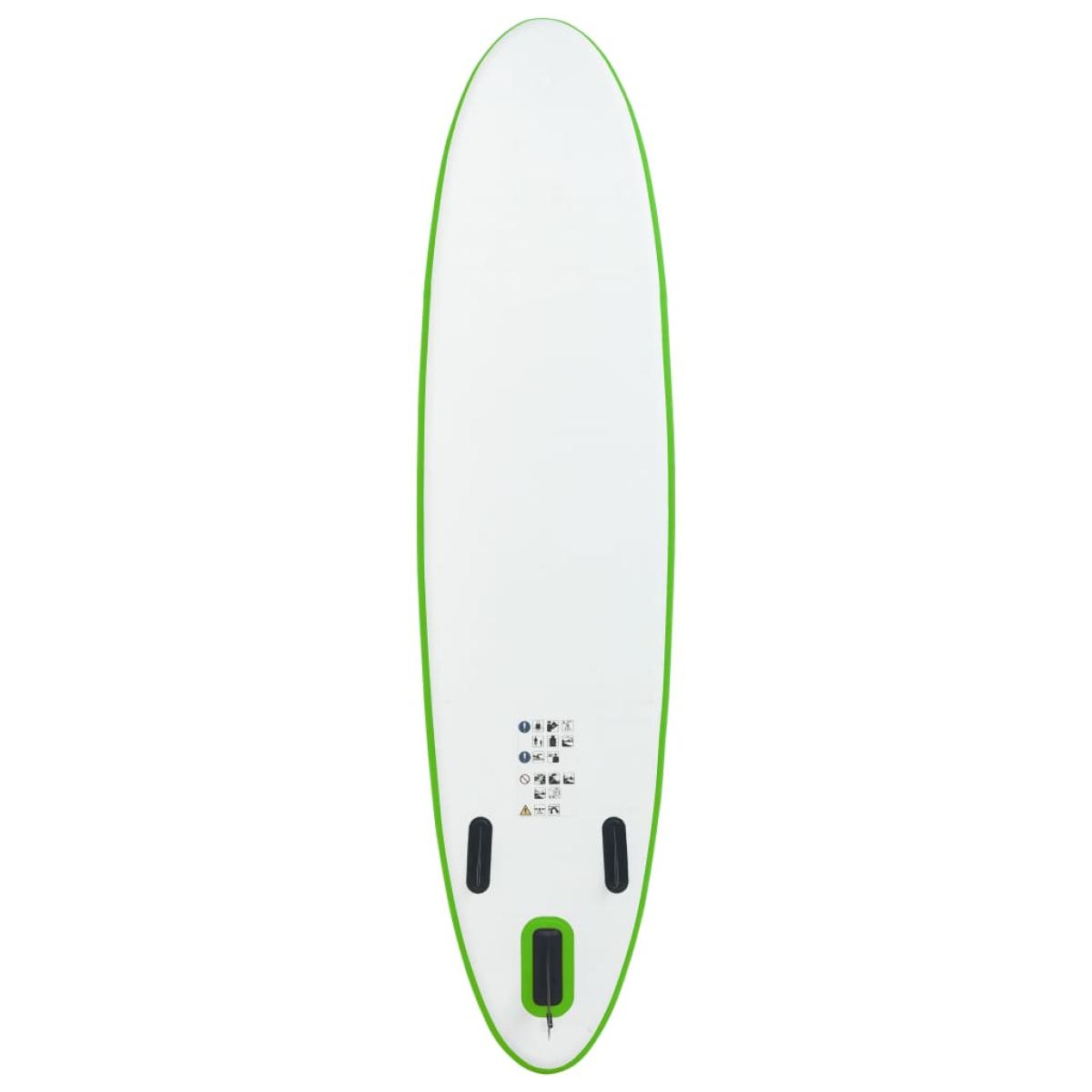 Juego de tabla de paddle surf hinchable verde y negro