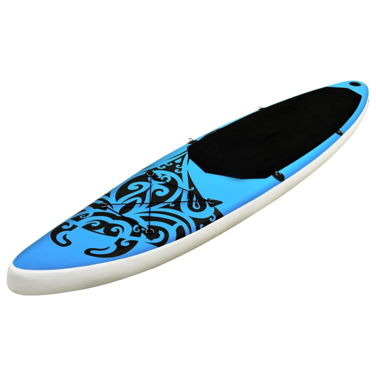Juego de tabla de paddle surf hinchable azul 320x76x15 cm